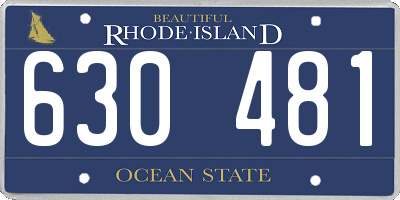 RI license plate 630481