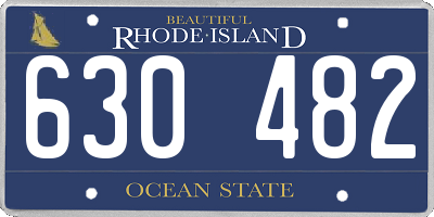 RI license plate 630482