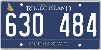 RI license plate 630484