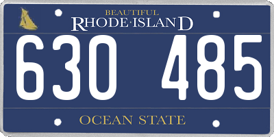 RI license plate 630485