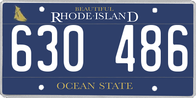 RI license plate 630486