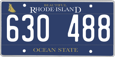 RI license plate 630488