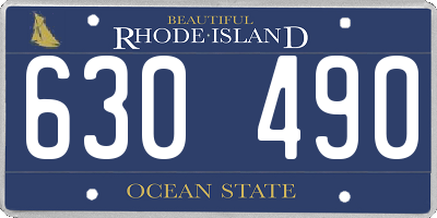 RI license plate 630490