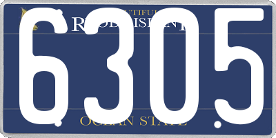 RI license plate 6305