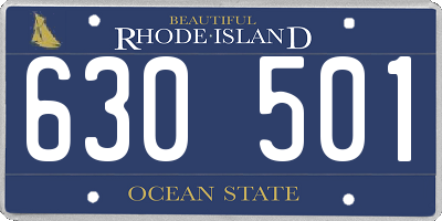 RI license plate 630501