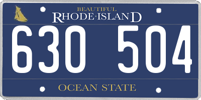 RI license plate 630504
