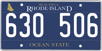RI license plate 630506