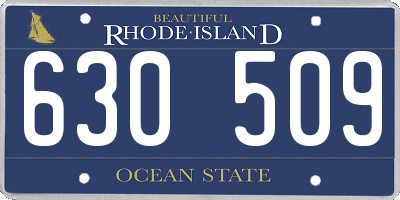 RI license plate 630509