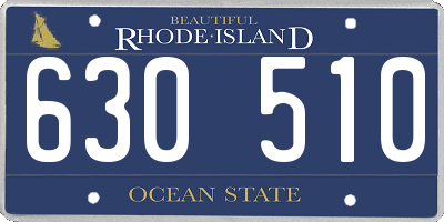 RI license plate 630510