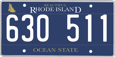 RI license plate 630511