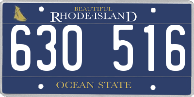 RI license plate 630516