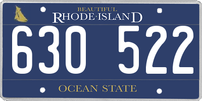 RI license plate 630522