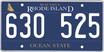 RI license plate 630525