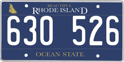 RI license plate 630526