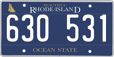 RI license plate 630531