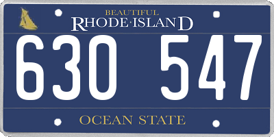 RI license plate 630547