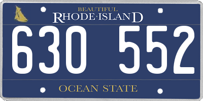 RI license plate 630552