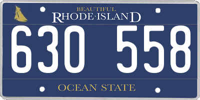 RI license plate 630558