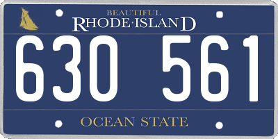 RI license plate 630561