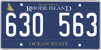 RI license plate 630563