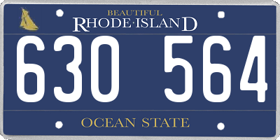 RI license plate 630564