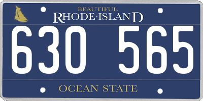 RI license plate 630565