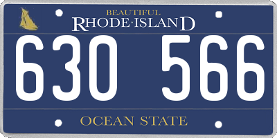 RI license plate 630566