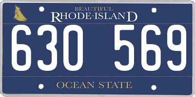RI license plate 630569