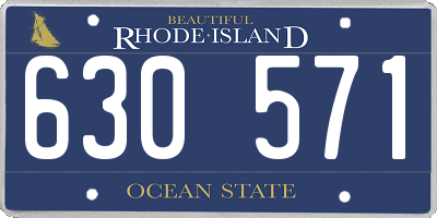 RI license plate 630571