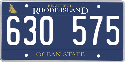RI license plate 630575