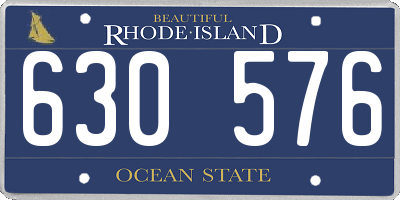 RI license plate 630576