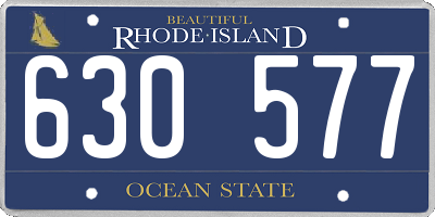 RI license plate 630577