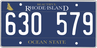 RI license plate 630579