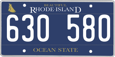 RI license plate 630580