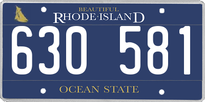 RI license plate 630581