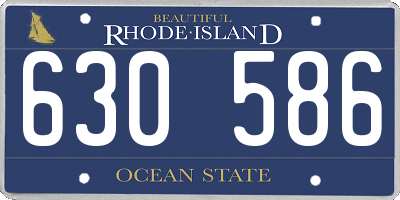 RI license plate 630586