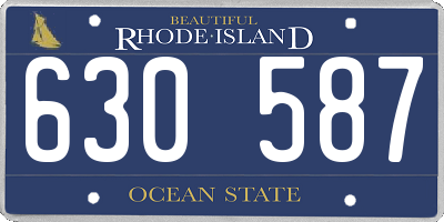 RI license plate 630587
