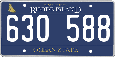 RI license plate 630588