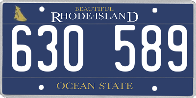 RI license plate 630589