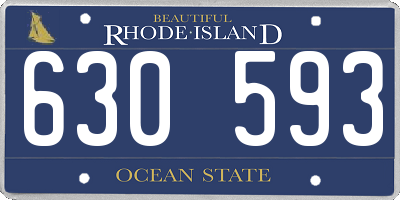 RI license plate 630593