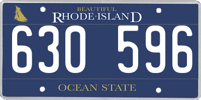 RI license plate 630596