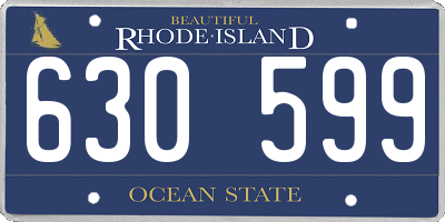 RI license plate 630599