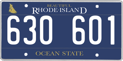RI license plate 630601