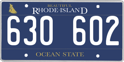 RI license plate 630602