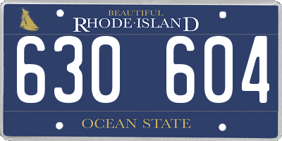 RI license plate 630604