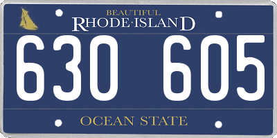 RI license plate 630605