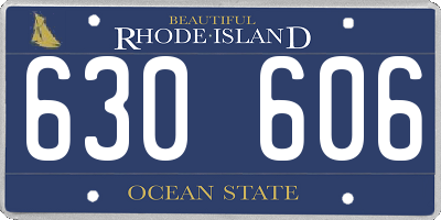 RI license plate 630606