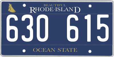 RI license plate 630615