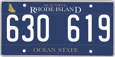 RI license plate 630619