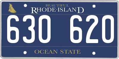RI license plate 630620